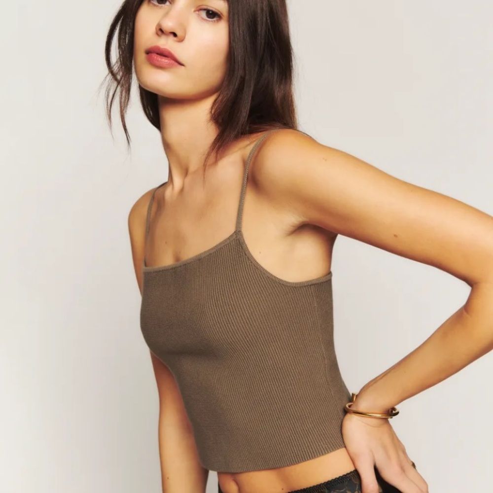 Reformation Eli Ribbed Sweater Tank size S